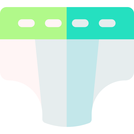 Baby diaper Basic Rounded Flat icon