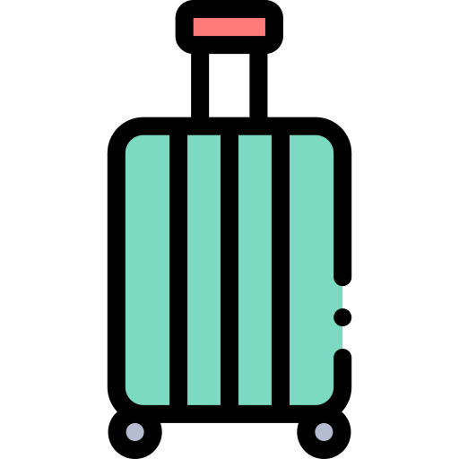 Baggage Detailed Rounded Lineal color icon