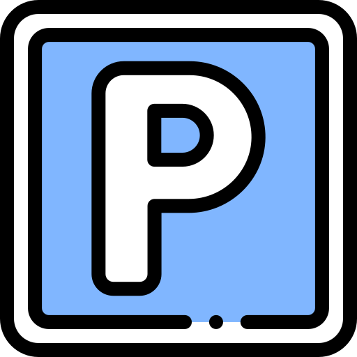 Parking Detailed Rounded Lineal color icon