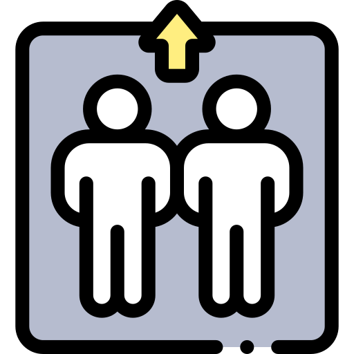 Elevator Detailed Rounded Lineal color icon