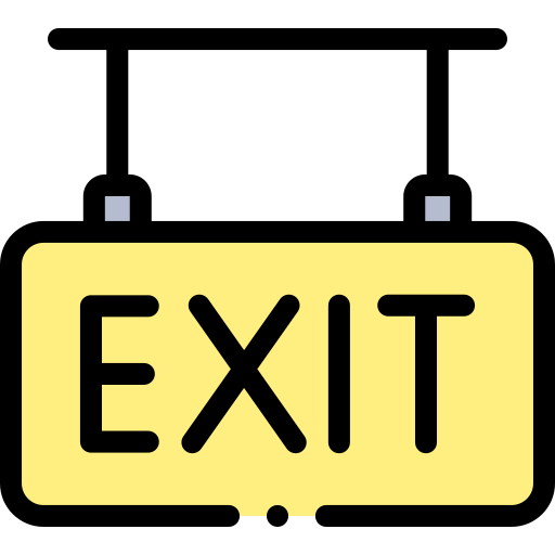 Exit Detailed Rounded Lineal color icon