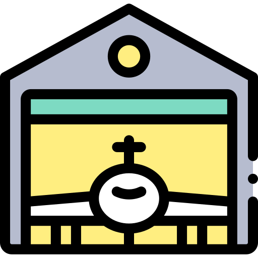 Hangar Detailed Rounded Lineal color icon
