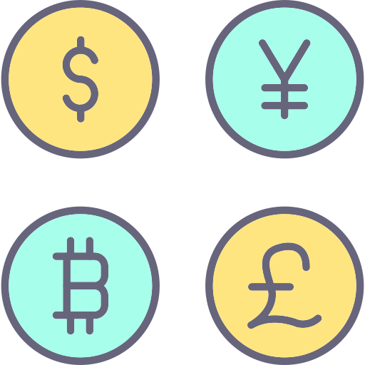 currency symbols Generic Outline Color Icône