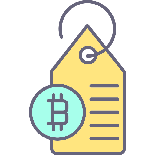 Bitcoin tag Generic Outline Color icon