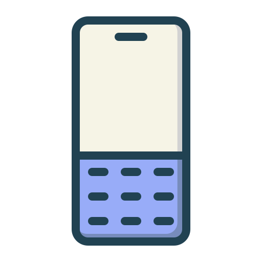 teléfono móvil Generic Outline Color icono