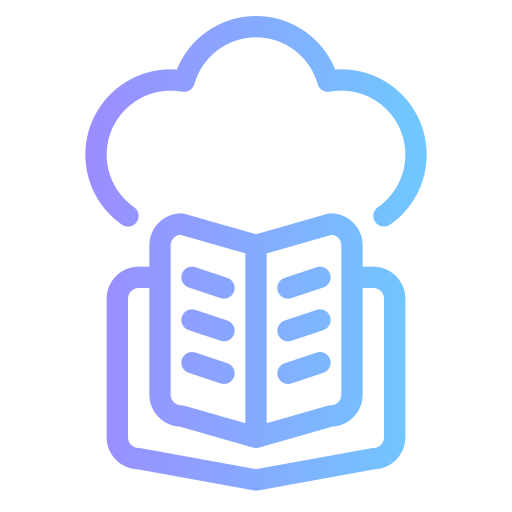 Cloud library Generic Gradient icon