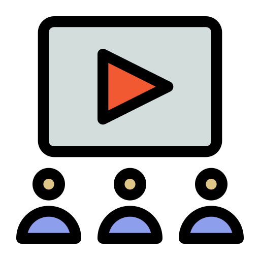 konferencja wideo Generic Outline Color ikona
