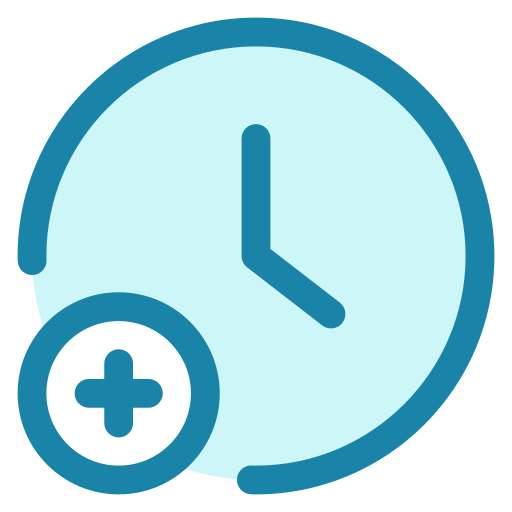 Extra time Generic Blue icon