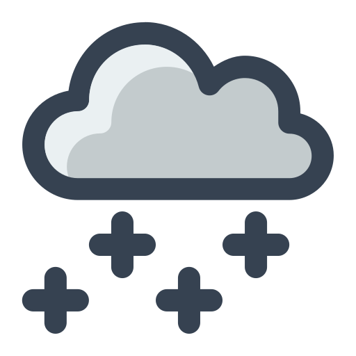 Snow cloud Generic Outline Color icon
