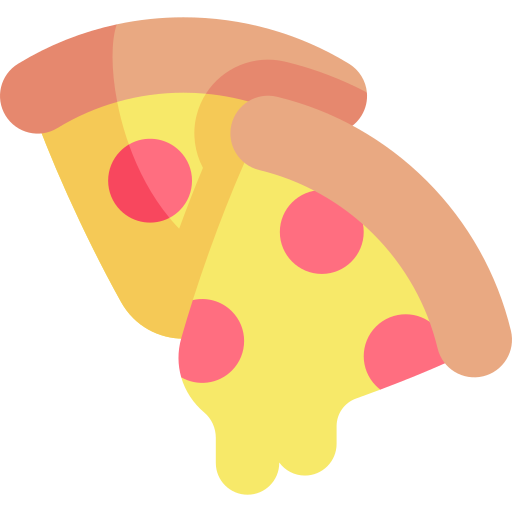 pizza Kawaii Flat ikona