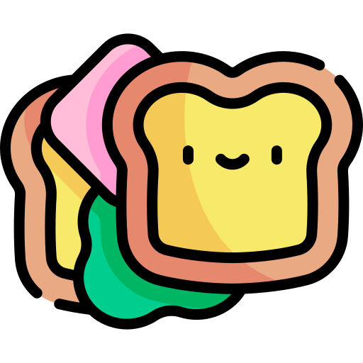 sandwich Kawaii Lineal color Icône