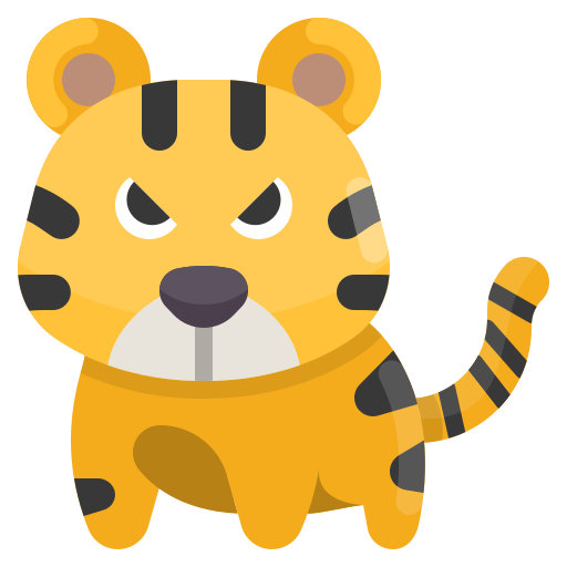 tijger Generic Flat icoon