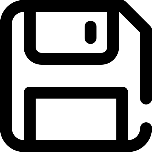 diskette Super Basic Omission Outline icon