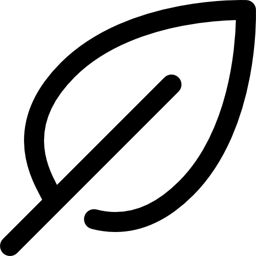 liść Super Basic Omission Outline ikona