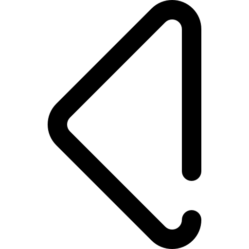 flecha izquierda Super Basic Omission Outline icono