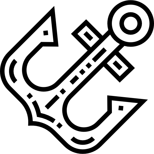 kotwica Detailed Straight Lineal ikona