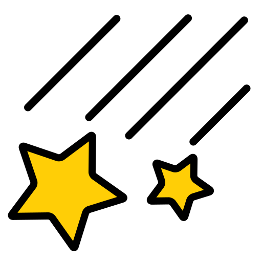 Падающая звезда Generic Outline Color иконка