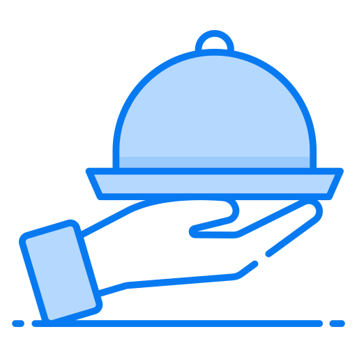 음식 서비스 Generic Blue icon