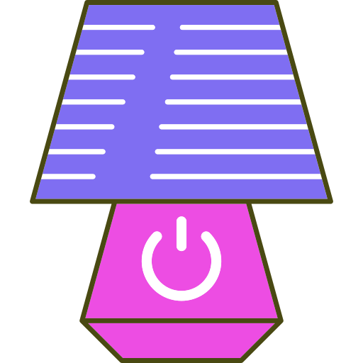 Table lamp Generic Outline Color icon