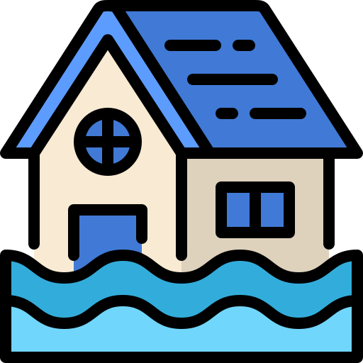 Затопленный дом Generic Outline Color иконка