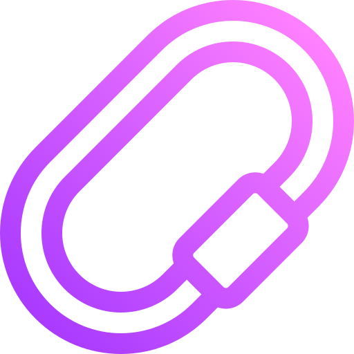 Carabiner Basic Gradient Lineal color icon