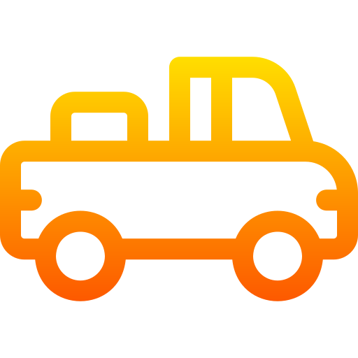 Pick up truck Basic Gradient Lineal color icon