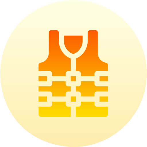 Life jacket Basic Gradient Circular icon