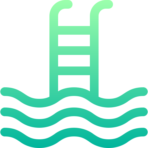 Swimming pool Basic Gradient Lineal color icon