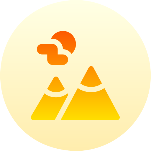 山 Basic Gradient Circular icon