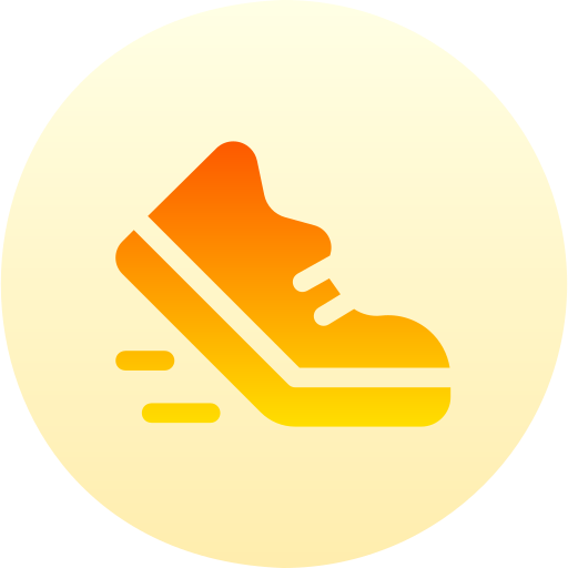 달리기 Basic Gradient Circular icon