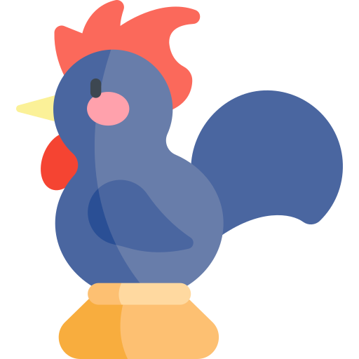 Rooster Kawaii Flat icon