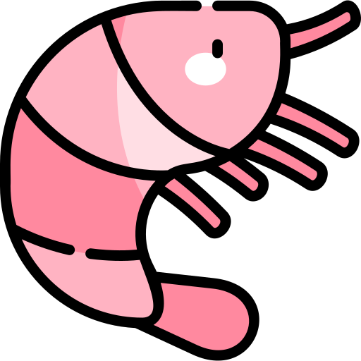 Shrimp Kawaii Lineal color icon