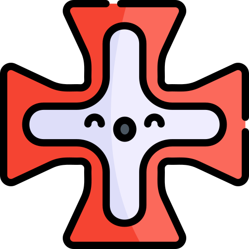 croce del portogallo Kawaii Lineal color icona