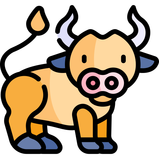 Bull Kawaii Lineal color icon