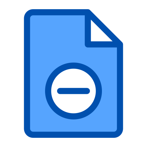 Delete document Generic Blue icon