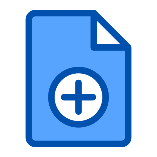 agregar documento Generic Blue icono