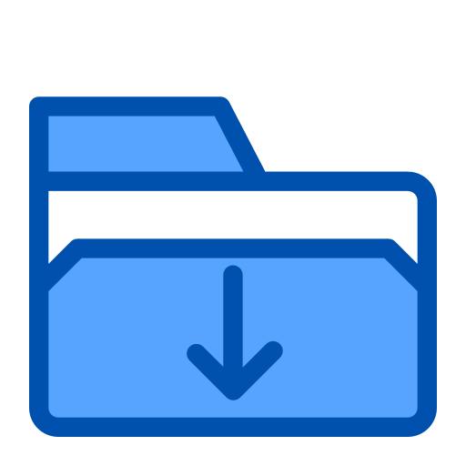 downloads-ordner Generic Blue icon