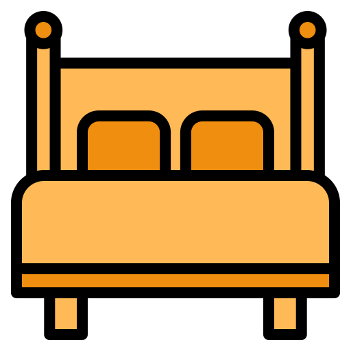 łóżko Generic Outline Color ikona