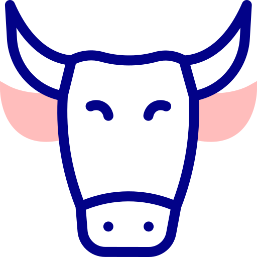 Bull Detailed Mixed Lineal color icon