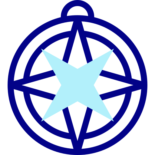 kompas Detailed Mixed Lineal color ikona