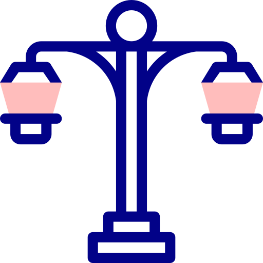 уличный фонарь Detailed Mixed Lineal color иконка