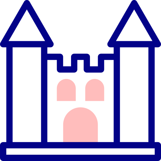 zamek Detailed Mixed Lineal color ikona