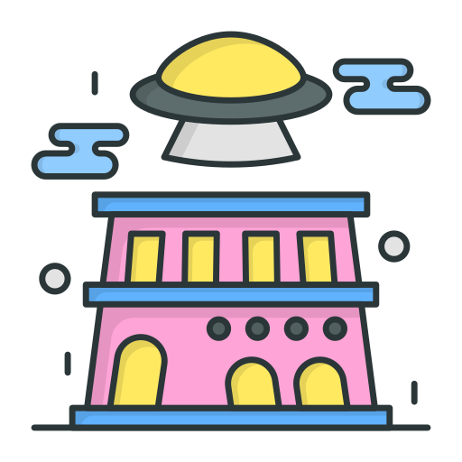 ufo Generic Thin Outline Color icon