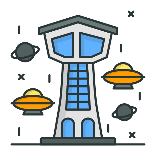 タワー Generic Thin Outline Color icon