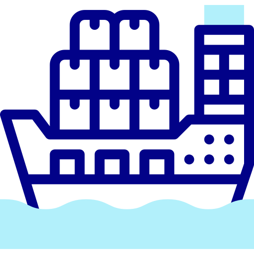 Cargo ship Detailed Mixed Lineal color icon