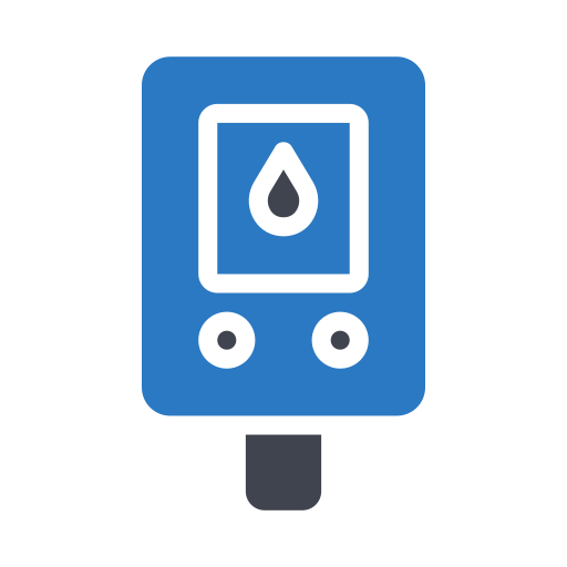 Diabetes test Generic Blue icon