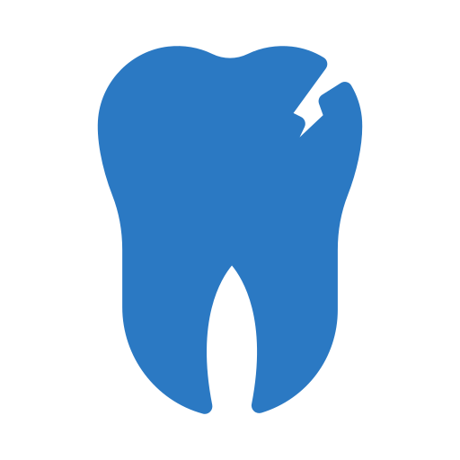 dente quebrado Generic Blue Ícone