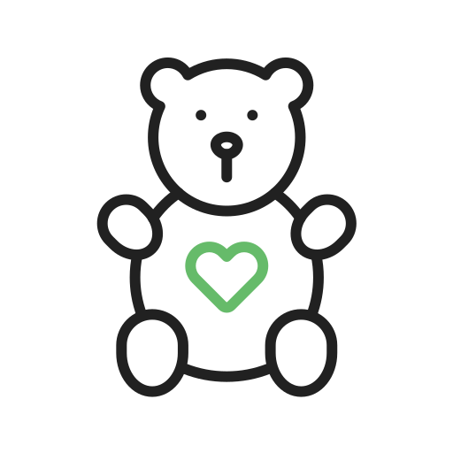плюшевый медведь Generic Outline Color иконка