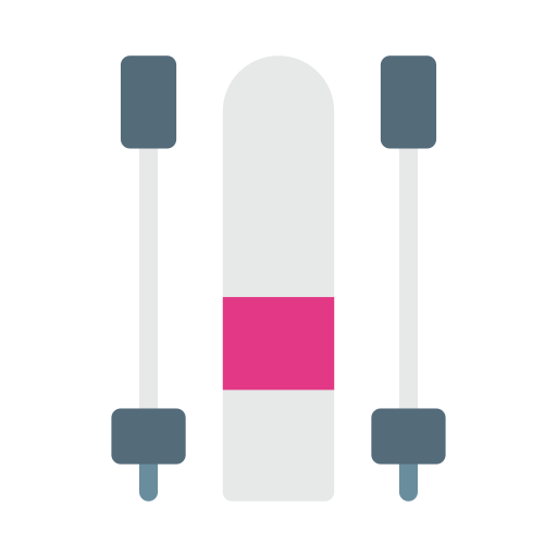 Skiing Vector Stall Flat icon