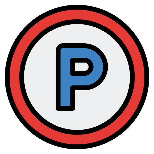 segno di parcheggio Generic Outline Color icona